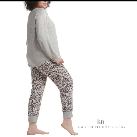 Karen Neuburger | Live Love Lounge 3-Piece Lounge Set | Gray Leopard | NWOT - Picture 3 of 6